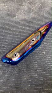 กันร้อน (บังท่อ) W125i ปลาวาฬ สีเงิน/ไทเท