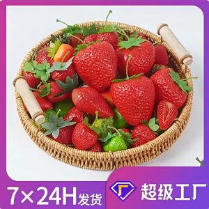 Props Properti Foto Produk Artificial Buah Strawberry Palsu Strawberry Artificial Props Foto