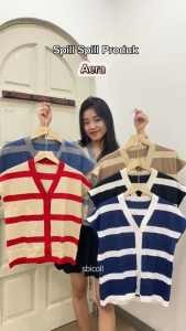 Vest Rompi Cristine Salur Rajut Best seller