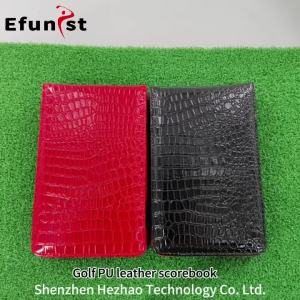 Sổ Ghi Điểm Chơi Gôn Bằng Da PU Kèm Bút Chì Và Thẻ Ghi Điểm - Sổ Ghi Điểm Di Động 4 Màu Bền Bỉ Phụ Kiện Chơi Gôn