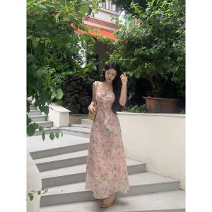 Floral Slimming Design Long Dress