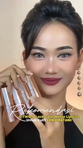 O.TWO.O Matte Lipstick Powerstay Tahan Air Dan Minyak Tahan Lama Transferproof Matte Lip Tint Waterproof Pigmented Longlasting Lips Makeup