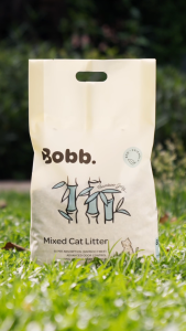 ทรายแมวเต้าหู้ ผสมเจลลี่ไผ่ แบรนด์Bobb. เจลดูดซับเดียวกับแพมเพิทเด็ก อุ้มน้ำได้+170เท่า คุมกลิ่นดี  ขนาด 6L เกรดพรีเมียม