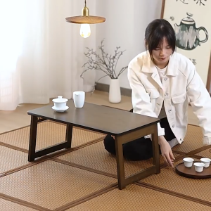 Finelife Foldable table bay window tatami home small coffee table bed dining small dining table