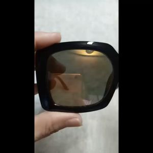 Kacamata Gaya Korea Style OOTD Keren Bentuk Kotak Oversized Tebal Lensa Red Miror Sunglasses Outdoor Terbaru - BISA COD