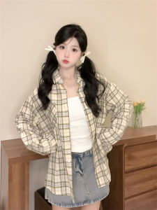 Áo Sơ Mi Cotton Dáng Rộng Mùa Thu Đầu Tiên Màu Xanh Lá Cây Thanh Lịch Áo Khoác Ngoài Mỏng Dài Tay Áo Sơ Mi Nữ Mùa Thu