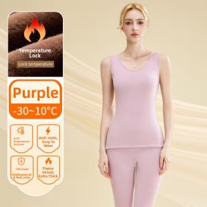 MsPai | Insulated Thermal Underwear Vest Warm Plus Size Fluffy