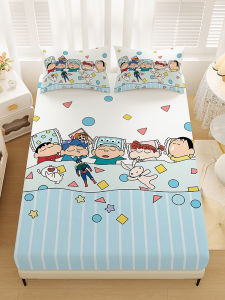 Cartoon Crayon Shinchan Full Pack Protection Single Piece 1.8m Mattress Protector Cover New Season Print Bedding Set