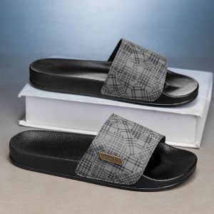 Casual Mens Sandals Summer Outdoor Wear-Resistant Anti-Slip Flat Slippers for Beach And Sports Flat Footwear PU Material Rubber Sole