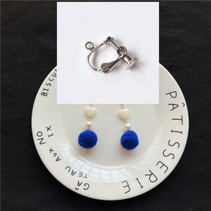 Klein Blue Bean Earrings French Style No Piercing Required Fresh out Hong Kong Style Fashion Jewelry Accessories for Women