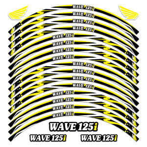 สําหรับ Honda Wave WAVE 125i 17 นิ้วรถจักรยานยนต์สะท้อนแสงล้อ Hub สติกเกอร์สกู๊ตเตอร์ Moto ขอบด้านในเทป Decal อุปกรณ์เสริม