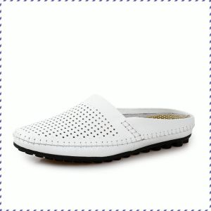 รองเท้าแตะฤดูร้อน ไม่ซึมผ่านน้ำรองเท้าลําลอง ป้องกันเหงื่อทนต่อน้ำมันรองเท้าส้นแบน รองเท้าผ้าใบระบายอากาศได้ดี