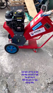 Máy băm tàu dừa cành cây động cơ xă.ng 4 thì có bánh xe đẩy