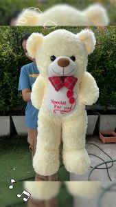 ตุ๊กตาหมีAAขนนุ่ม 90-100cm.ตัวนุ่มน่ารักมาก ของขวัญต้าวหมีน้อย ตัวพอดีกอด งานน่ารัก For you(XL) สกรีนหน้าท้องนะคะ งานน่ารัก 4สี เลือกได้ตามใจจ้า