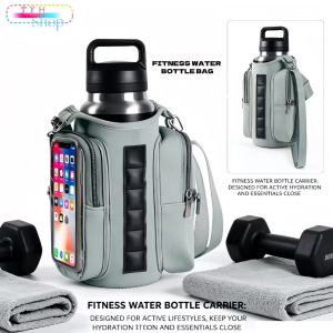 A grey mens and womens magnetic fitness bag with adjustable shoulder straps an upgraded magnetic bag for office water bottle