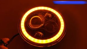 MOFOX E1 7Inch Headlights 60W Driving Light DRL With Halo Angel Eyes Hi/Low For Motorcycle Car Yamaha Jeep Wrangler Off-road Headlight Auxiliary Light