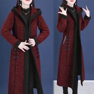 Áo Khoác Ngoài Lót Lông Cừu Dày Thời Trang Thu Đông Cho Nữ Áo Khoác Ngoài Cao Cấp Ôm Vừa Vặn Phong Cách Nước Hoa Cỡ Lớn Áo Khoác Ngoài