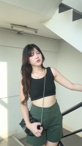 MesubShop Kang Gene Bang Pung ผ้าโรเซฟ - ผ้าหนาใส่ทำงานได้เลย รุ่น กางเกงเป๋าสามเหลี่ยม