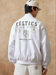 Jack Jones | NBA Collaboration Mens Spring Summer Jacket Batwing Sleeve Elaborate Pattern