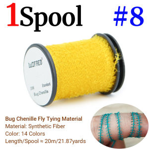 Cuộn Chỉ Chenille Tiêu Chuẩn 20M Dùng Buộc Mồi Câu Ruồi - Chất Liệu Xù Gai Dùng Cho Mồi Giả Dạng Nhộng Giun Thân Giun Bụng Giun Câu Cá Hồi.