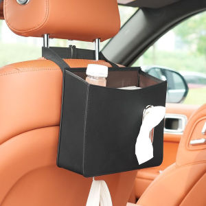 กล่องจัดเก็บที่แขวนประตูรถยนต์หนังกระเป๋าเก็บของแถวหลังแบบมัลติฟังก์ชันเหมาะสำหรับใส่ MG3 EEP HS Zev MG6 MG5 MG4 3SW MG7 ZR Eezs อุปกรณ์เสริมรถยนต์เก้าอี้หลังรถ