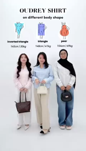 ELLEANO | Oudrey Fitted Shirt - Kemeja Wanita - Atasan Wanita Lengan Panjang Casual/Kerja - Petite