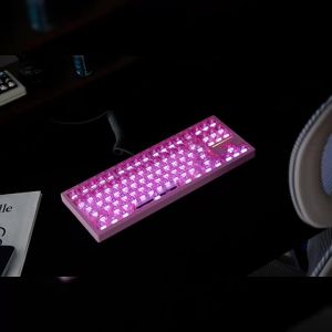 Pink Transparent Keycaps 132 keys Cherry Profile PC Key Caps Backlit Keycap For Cherry Mx 64 68 87 96 104 Mechanical Keyboard