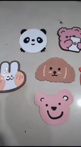 BD - DUDUKAN ALAS GELAS MOTIF KARTUN LUCU ALAS GELAS MOTIF