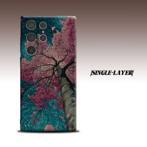 Stained Cherry Blossom For Samsung Galaxy S26 S25 S24 A56 A36 Dual Layer Luxury Fashion Full Lens Protective Case