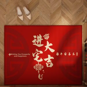 Customizable Red Slip-resistant and Stain-proof Door Mat