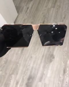 Mắt Kính Râm Nam Nữ Chống Tia UV Kính Mắt Thời Trang Mặt Vuông Lớn Thời Thượng