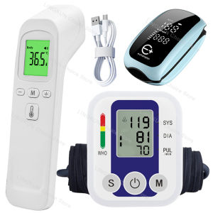 Tensiometer Heart Rate Pulse Meter BP Monitor Healthy Digital Arm Blood Pressure Meter Cuff Medical Rechargeable oximeter