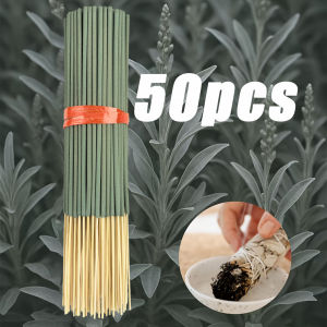 20/50/600/1500 Plant Extract White Sage Aromatherapy Sticks 8.66inch Fresh Air Suitable for Yoga Meditation Purifies the Soul and Eliminates Negative Energy