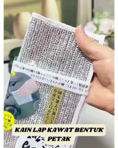 (BISA COD) PROMO Kain Lap Kawat Bentuk Persegi / Kain Lap Kawat 2 Sisi / Kain Lap Pembersih Serbet Kawat / Lap Kawat Pembersih Kerak Noda Panci Piring Kompor / Kawat Cuci Piring / Lap Kawat Dapur Sebaguna