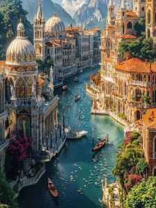 BILIBILI | Oil Painting By Numbers Kit Venice Water City Scenery Pictures By Numbers Home Decor Holiday Gifts Birthday Gifts