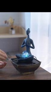 Pajangan Air Mancur Mini Yoga Meditasi Fengshui Waterfall Mengalir