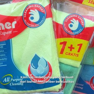 Kleaner Kain Lap Microfiber 40 x 38 Cm 2 Pcs Cloth Serbaguna GSG003
