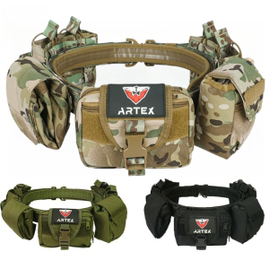 Outdoor Battle Belt Sets Duty Belts Law Enforcement Airsoft Utility Belt with Accessories Pouches