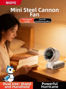 NIOYE | Portable Wearable USB-charging Folding Semiconductor-cooling Powerful Fan