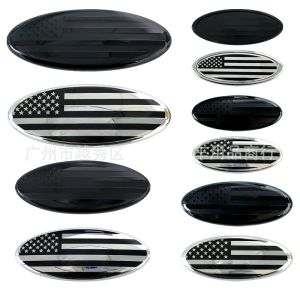 For Ford logo Front emblem rear trunk badge Back sticker for Ecosport Fiesta Mondeo Focus F150 Ranger KUGA Explorer KA American flag