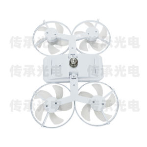 2 in 1 LED E27 Ceiling Fan Light AC 110-220V with Remote 3 Color Temp 3 Speeds Dimmable Adjustable for Bedroom Home Restaurant