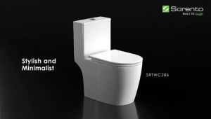 SORENTO SRTWC286-SH ONE PIECE WATER CLOSET RIMLESS TWISTER FLUSHING -TOILET BOWL
