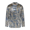 Sozen Original Print Velvet Tang Suit Casual Chinese Style Youth Clothing Floral Patterned Polyester And Spandex Blend. 
