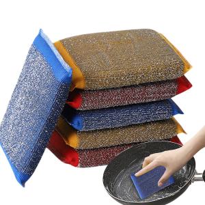 6Pcs Kitchen Dishwashing Sponge Does Not Hurt Pot Brush Pot Artifact Household Scratch-free Sponge Wipe Brush Cleaning tools