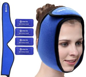 Migraines Tension Hot Cold Face Wrap  Reusable Jaw Surgery Wisdom Teeth Chin Pain Dental Implants Oral Surgery hot cold gel pack for face head