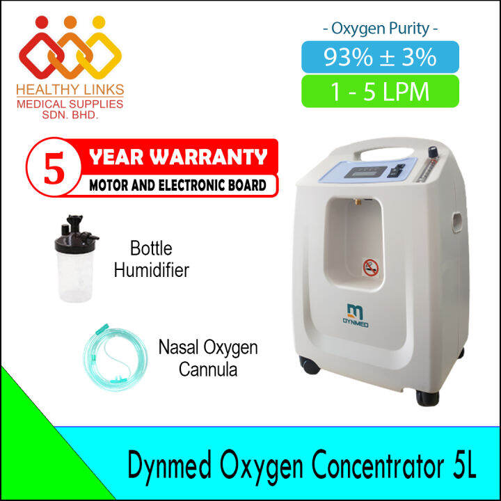 [MDA Approved] Dynmed Oxygen Concentrator 5L + Bottle Humidifier ...