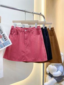 plus Size Womens Summer Dopaamine A-Line Skirt High Waist Short Skirt for Pear Shaped Body Korean Style Commute Clothes