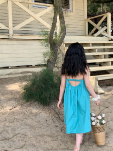 ชุดเดรสเด็กผู้หญิง TOTObaby ฤดูร้อน 2024 ชุดเดรสยาวสายเดี่ยวเกาะอกสไตล์เกาหลีผ้าฝ้ายลายพิมพ์ลาย