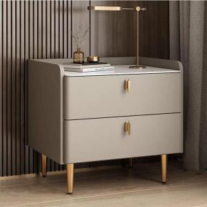 MOLORE | Three-layer Bedroom Nightstand Wooden Marbled