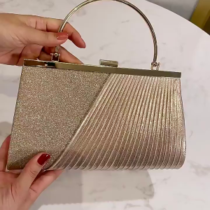 Dinner Bag Banquet Bag Small Square Shiny with Diamonds Small Party Bag Diamond Strap Clutch For Women